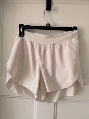 Lululemon White Running Shorts